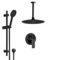Matte Black Ceiling Rain Shower System with Handheld, Rainfall Shower Head, Shower Faucet Set